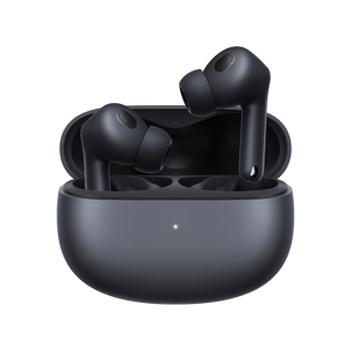 نمای کامل هدفون مشکی Xiaomi Buds 3T Pro مدل M2115E1 همراه کیس