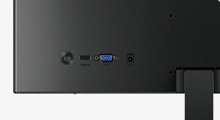 جزئیات پشت مانیتور Xiaomi A22i و درگاه‌های HDMI، VGA و ورودی برق DC