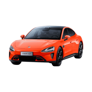 نمای کامل ماکت شیائومی SU7 مقیاس ۱:۱۸ در رنگ نارنجی Lava Orange