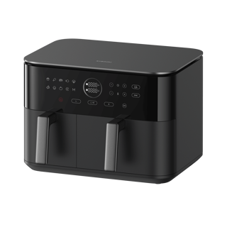 نمای کامل سه‌رخ سرخ‌کن شیائومی Xiaomi Dual Zone Air Fryer 10L مدل MAF-D1001