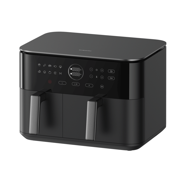 نمای کامل سه‌رخ سرخ‌کن شیائومی Xiaomi Dual Zone Air Fryer 10L مدل MAF-D1001