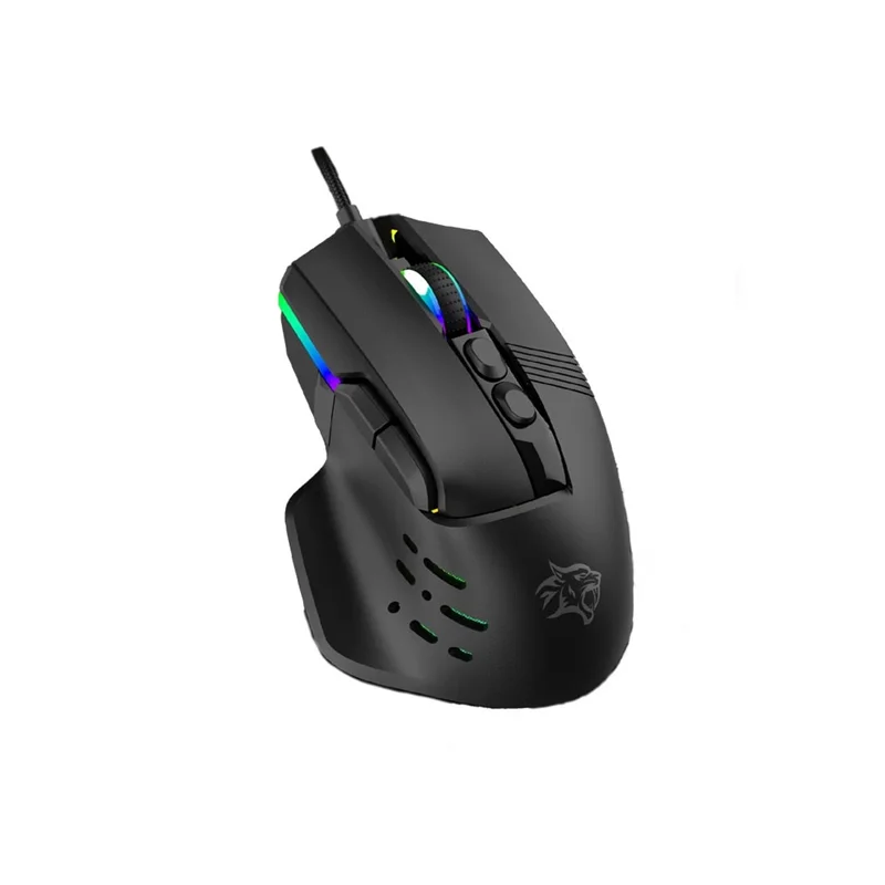 موس گیمینگ با نور RGB و DPI 12800 پرودو مدل Porodo Gaming 12800 DPI Gaming Mouse 9 Programmable Keys PDX320