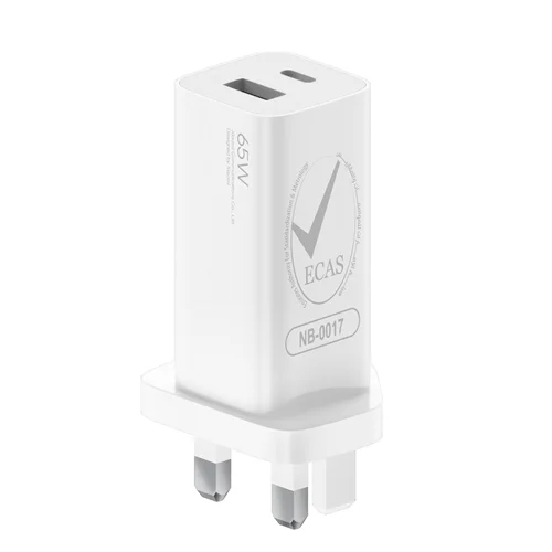 شارژر 65w واتی شیائومی (تکنولوژی GaN) سفارش اروپا با کابل اصلی مدل Xiaomi 65W GaN Charger (Type-A + Type-C)