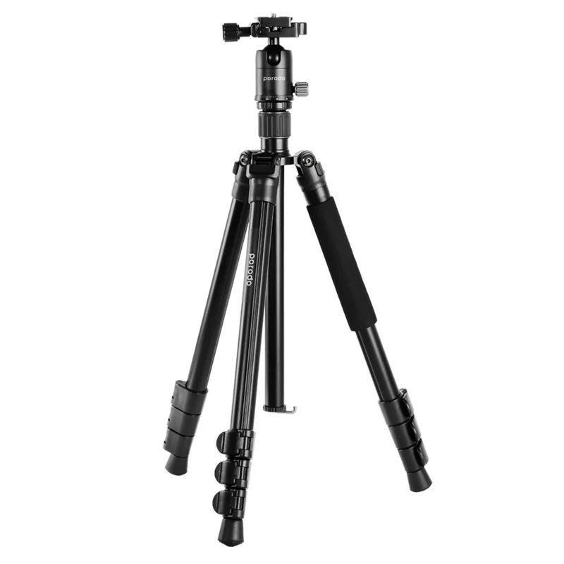سهپایه آلومینیومی پرودو با سر کروی - مدل Porodo Aluminium Tripod with Ballhead - Black (PD-TRPBAL-BK)