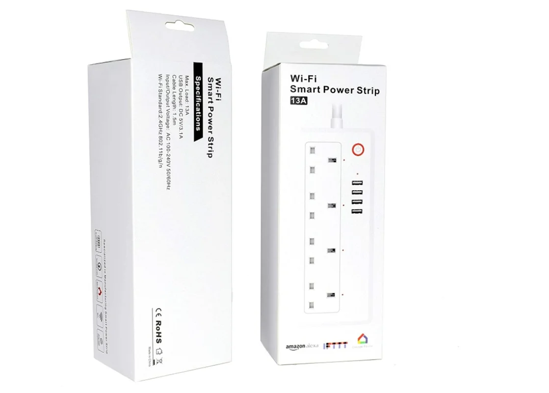 چند راهی برق هوشمند مدل Wi-Fi smart power strip 13 آمپر