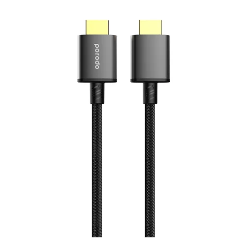 کابل HDMI پرودو بافته شده طول 1.8 متر - مدل Porodo 8K HDMI PVC Cable 1.8m - Black (PD-8KHDM2-BK)