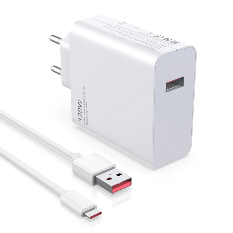 آداپتور شارژر 120w واتی شیائومی همراه کابل اورجینال Xiaomi 120W HyperCharge Adapter Combo White