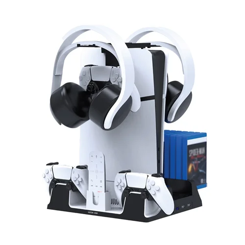 پایه خنک کننده PS5 گرین لاین Green Lion PS5 Cooling Stand Charging Station GNPS5CSTDWH اصل