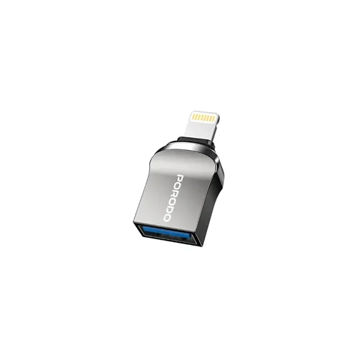 مبدل و او تی جی USB A به Type-C پورودو - Porodo Lightning OTG Adapter Zinc Alloy