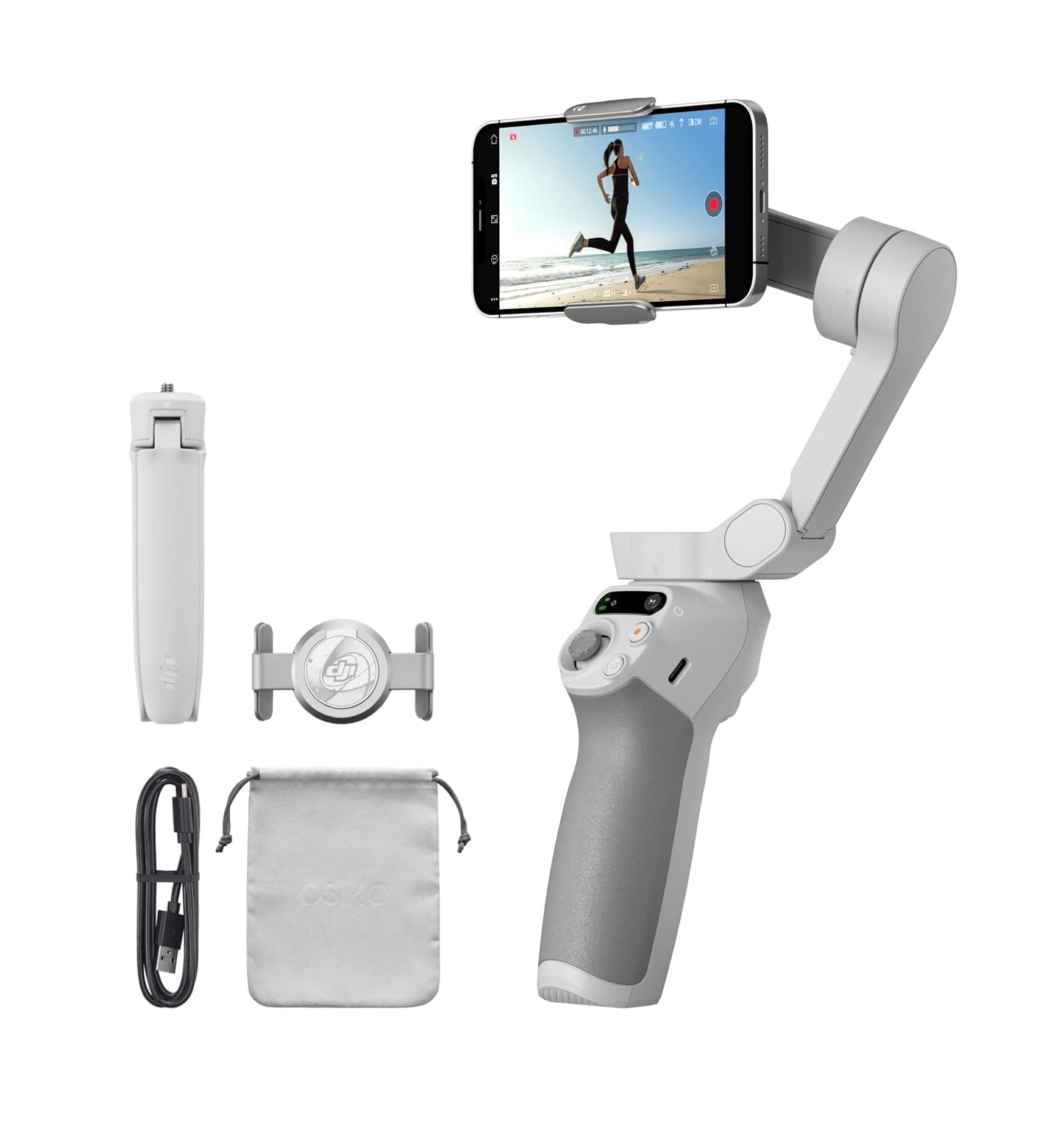 پایه نگهدارنده و لرزشگیر (گیمبال) گوشی موبایل دی جی آی اوزمو مشکی مدل Dji osmo Mobile Se