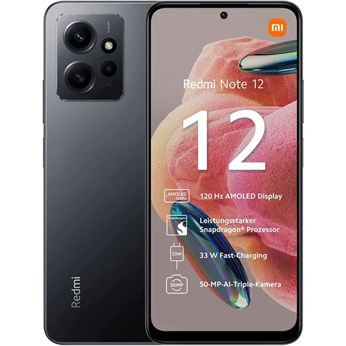 گوشی موبايل شيائومي مدل Redmi Note 12 دو سيم كارت ظرفيت 256 گيگ و رم 8 گيگ خاكستري گلوبال